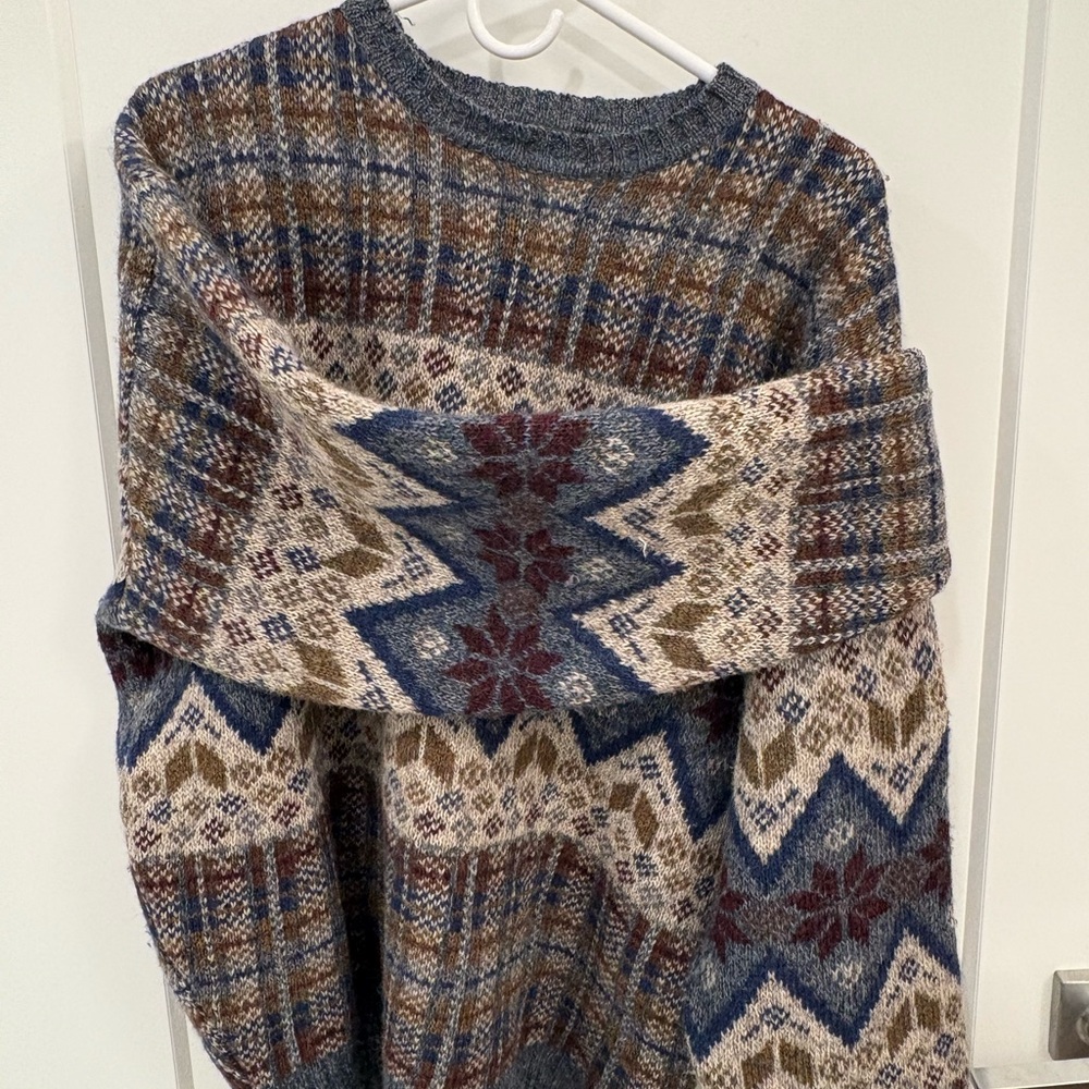 Vintage Scottish Shetland Wool Knit Alpine Club Room Sweater Size Large - Picture 6 of 15